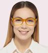 Miele Persol PO3301V Rectangle Glasses - Modelled by a female