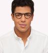 Shiny Black Polo Ralph Lauren PH2083-48 Round Glasses - Modelled by a male