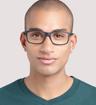Black Polo Ralph Lauren PH2126-55 Rectangle Glasses - Modelled by a male