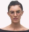 Legend Gold Ray-Ban RB3765V Square Glasses - Modelled by a female