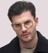 Legend Gold Ray-Ban RB3765V Square Glasses - Modelled by a male