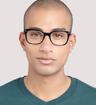 Black Transparent Ray-Ban RB5285-53 Square Glasses - Modelled by a male