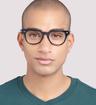 Grey Ray-Ban RB5377 Square Glasses - Modelled by a male