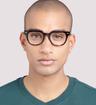 Havana Ray-Ban RB5377 Square Glasses - Modelled by a male