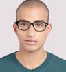 Grey Ray-Ban RB5382 Square Glasses - Modelled by a male