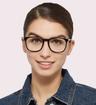 Black Ray-Ban RB5387-52 Square Glasses - Modelled by a female