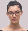 Brown Violet Havana Ray-Ban RB5397 Round Glasses - Modelled by a female
