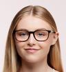 Havana Ray-Ban RB5418 Oval Glasses - Modelled by a female