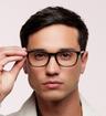 Havana Ray-Ban RB5418 Oval Glasses - Modelled by a male