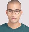 Matte Black Ray-Ban RB6355-50 Round Glasses - Modelled by a male