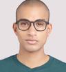 Black Ray-Ban RB7074-52 Square Glasses - Modelled by a male