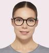 Black Ray-Ban RB7151-52 Square Glasses - Modelled by a female