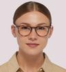 Havana Ray-Ban RB7159 Round Glasses - Modelled by a female