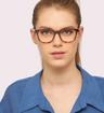 Havana Ray-Ban RB7177-51 Square Glasses - Modelled by a female