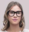 Black Ray-Ban RB7225-54 Square Glasses - Modelled by a female