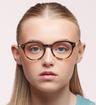 Tortoise Scout Made in Italy Genova Round Glasses - Modelled by a female