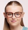 Tortoise Scout Made in Italy Giunone Square Glasses - Modelled by a female