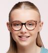 Tortoise Scout Made in Italy Navona Cat-eye Glasses - Modelled by a female