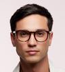 Tortoise Scout Made in Italy Orbetello Round Glasses - Modelled by a male