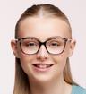 Grey Scout Made in Italy Pantheon Rectangle Glasses - Modelled by a female