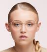 Cream Scout Made in Italy Roma Cat-eye Glasses - Modelled by a female
