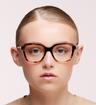 Brown Scout Made in Italy Turchi Square Glasses - Modelled by a female