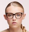 Black Scout Made in Italy Venere Cat-eye Glasses - Modelled by a female