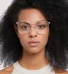 Crystal Scout Chelsea Round Glasses - Modelled by a female