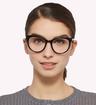 Black Scout Gretchen Cat-eye Glasses - Modelled by a female