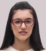 Crystal Purple Scout Harmony Cat-eye Glasses - Modelled by a female