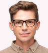Classic Tort Ted Baker Andi Rectangle Glasses - Modelled by a male