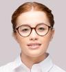 Gloss Tortoise Ted Baker Kaity Round Glasses - Modelled by a female