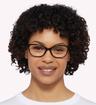 Black Tiffany TF2205 Oval Glasses - Modelled by a female