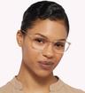 Nude Transparent Tiffany TF2205 Oval Glasses - Modelled by a female