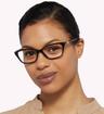 Black Tiffany TF2229-53 Rectangle Glasses - Modelled by a female
