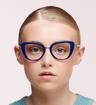 Spectrum Blue Tiffany TF2242 Cat-eye Glasses - Modelled by a female
