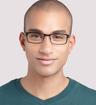 Matte Black/Grey Tommy Hilfiger TH1259 Rectangle Glasses - Modelled by a male