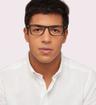 Matte Black Tommy Hilfiger TH1785 Rectangle Glasses - Modelled by a male