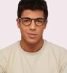 Black Tommy Hilfiger TH1813 Oval Glasses - Modelled by a male