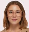 Nude Tommy Hilfiger TH1863 Cat-eye Glasses - Modelled by a female