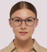 Grey Tommy Jeans TJ0051 Square Glasses - Modelled by a female