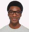 Havana Tommy Jeans TJ0058 Rectangle Glasses - Modelled by a male