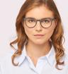 Slate Waterhaul Harlyn Round Glasses - Modelled by a female
