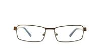 Brown Animal Blake Rectangle Glasses - Front
