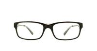 Black Animal Stokes Rectangle Glasses - Front
