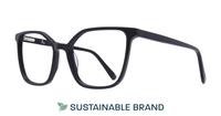 Black Arden Ivy Square Glasses - Angle