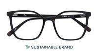 Black Arden Ivy Square Glasses - Flat-lay