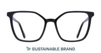 Black Arden Ivy Square Glasses - Front