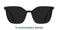 Black Arden Ivy Square Glasses - Sun
