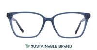 Blue/Grey Arden Juniper Square Glasses - Front